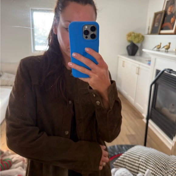 Massimo Dutti 100% goats leather long jacket size medium - Picture 9 of 9